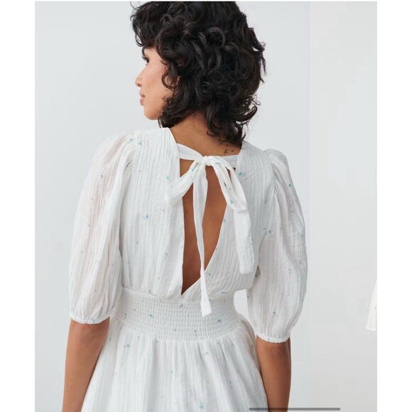 Gina Tricot  Size 36/ US size 4 White Knee-Length Sheath Dress Long Sleeve - Picture 4 of 16